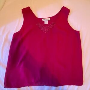 Vintage Round Neck Raspberry Tank